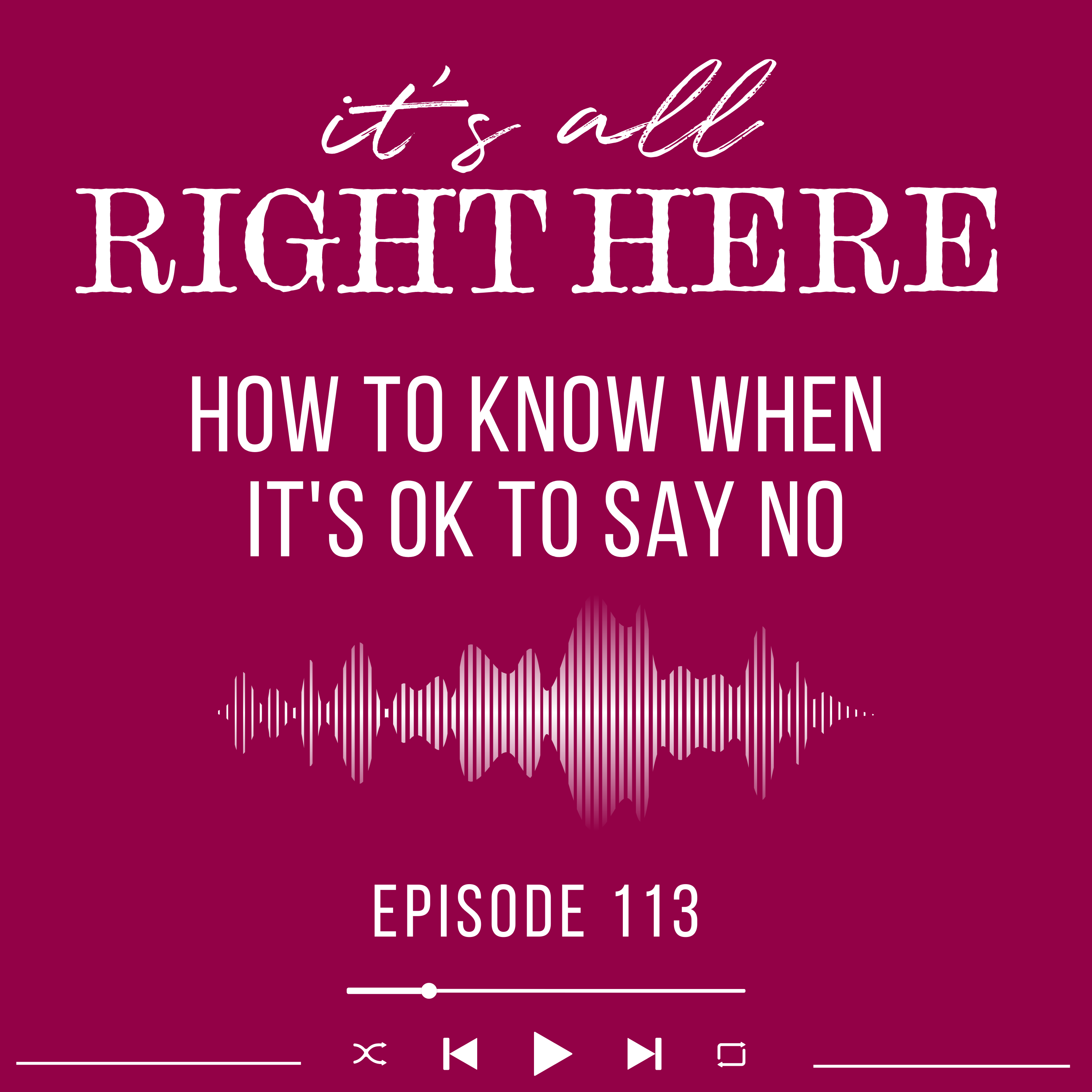How to know when it's OK to say NO